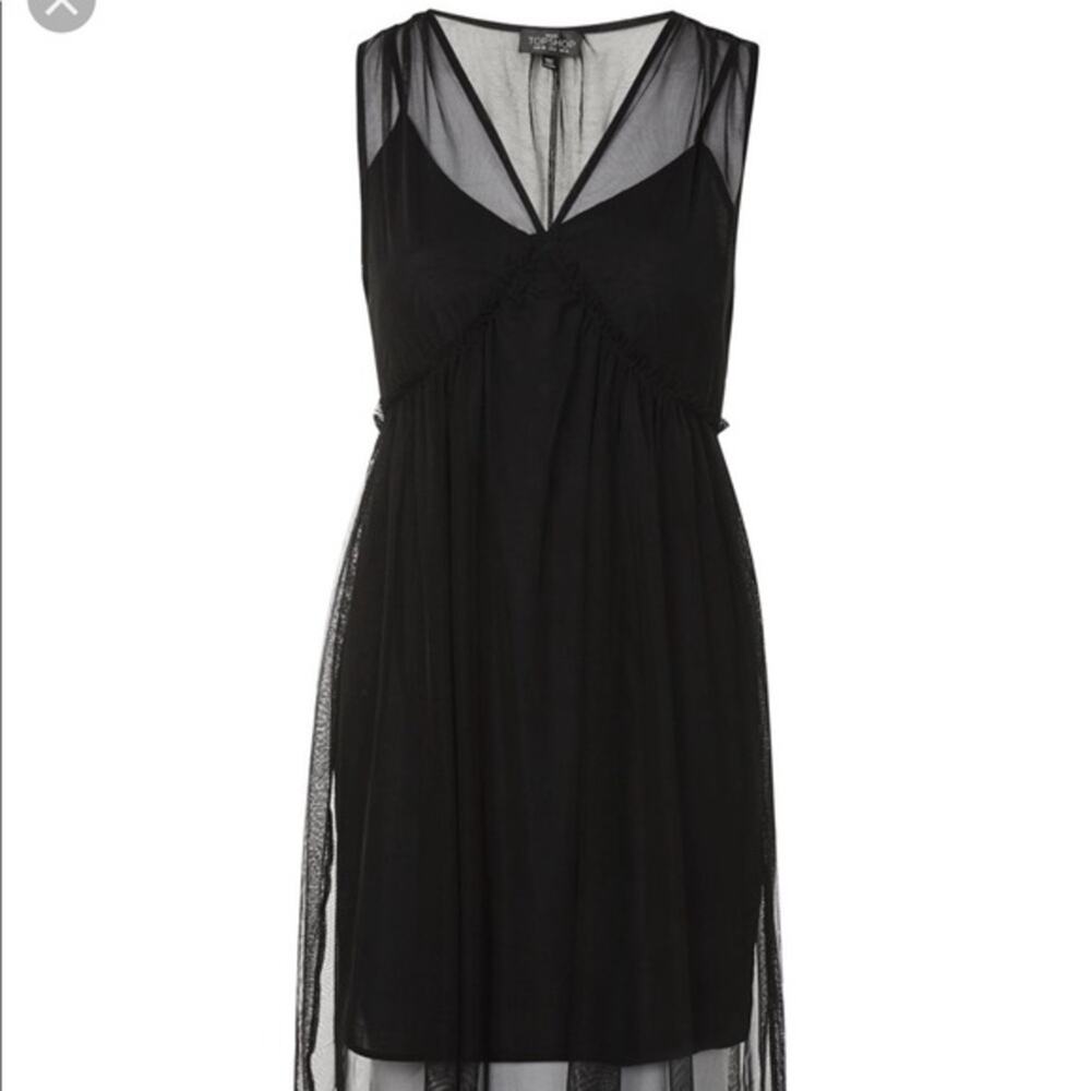 Topshop PETITE Tulle Midi Dress